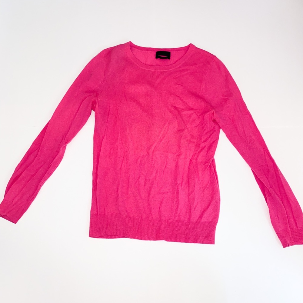 J. Crew lightweight cashmere pink sweater (XS)